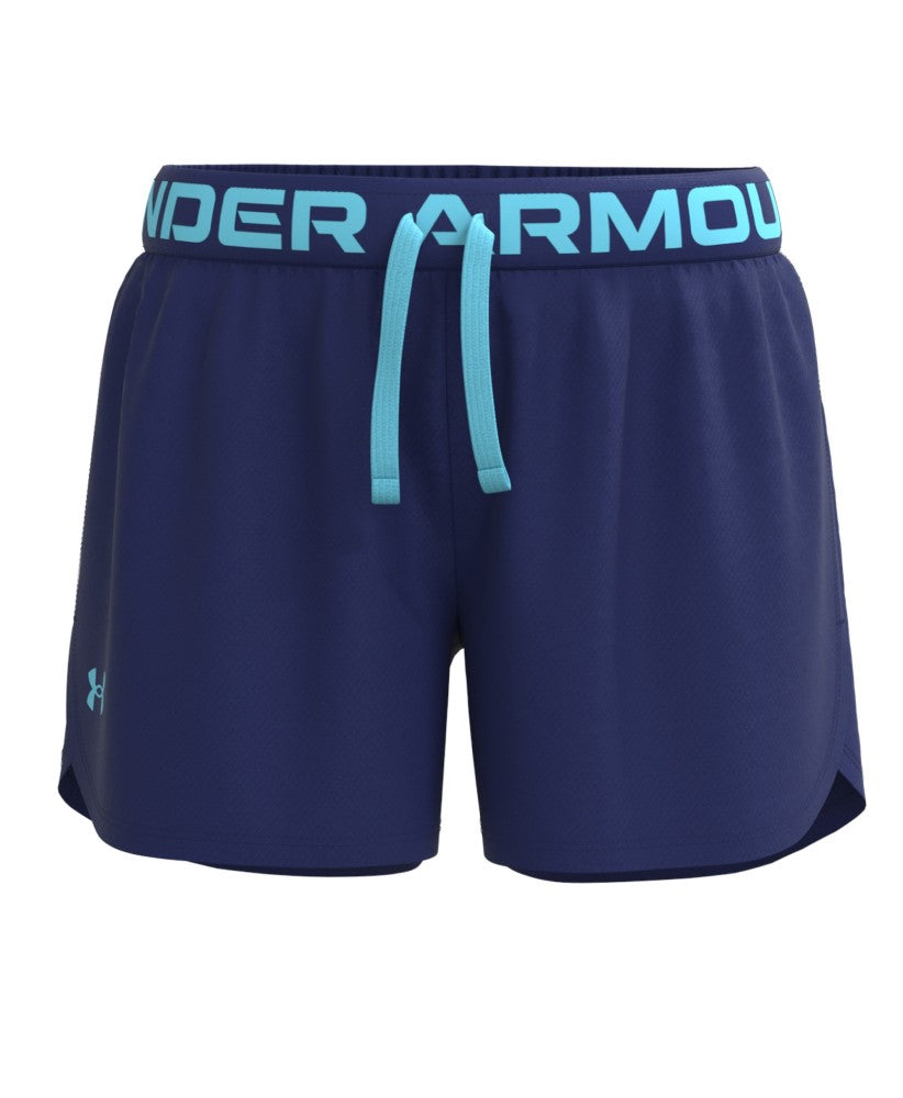 Under Armour Girl's Play Up Solid Shorts Blue