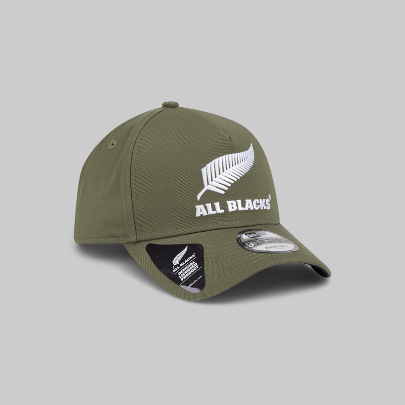 All Blacks New Era 940 A-Frame Cap New Olive/White