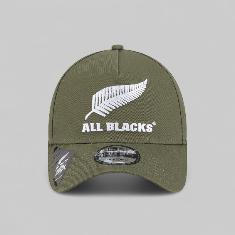 All Blacks New Era 940 A-Frame Cap New Olive/White