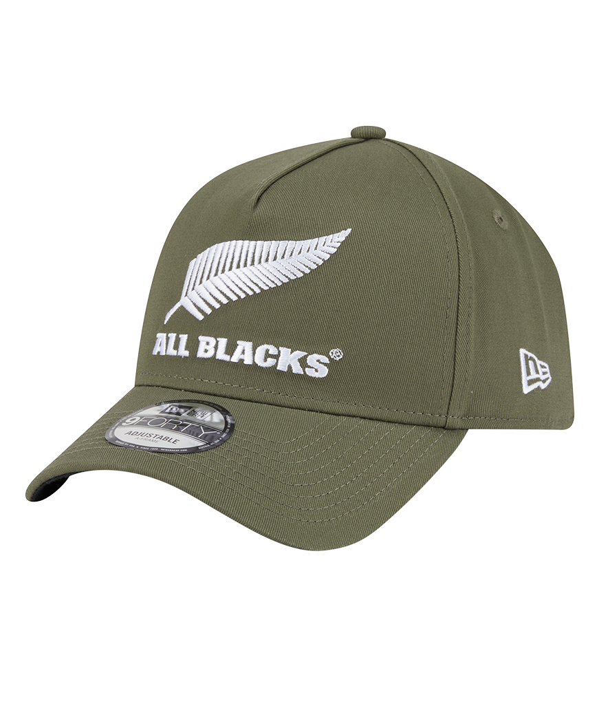 All Blacks New Era 940 A-Frame Cap New Olive/White