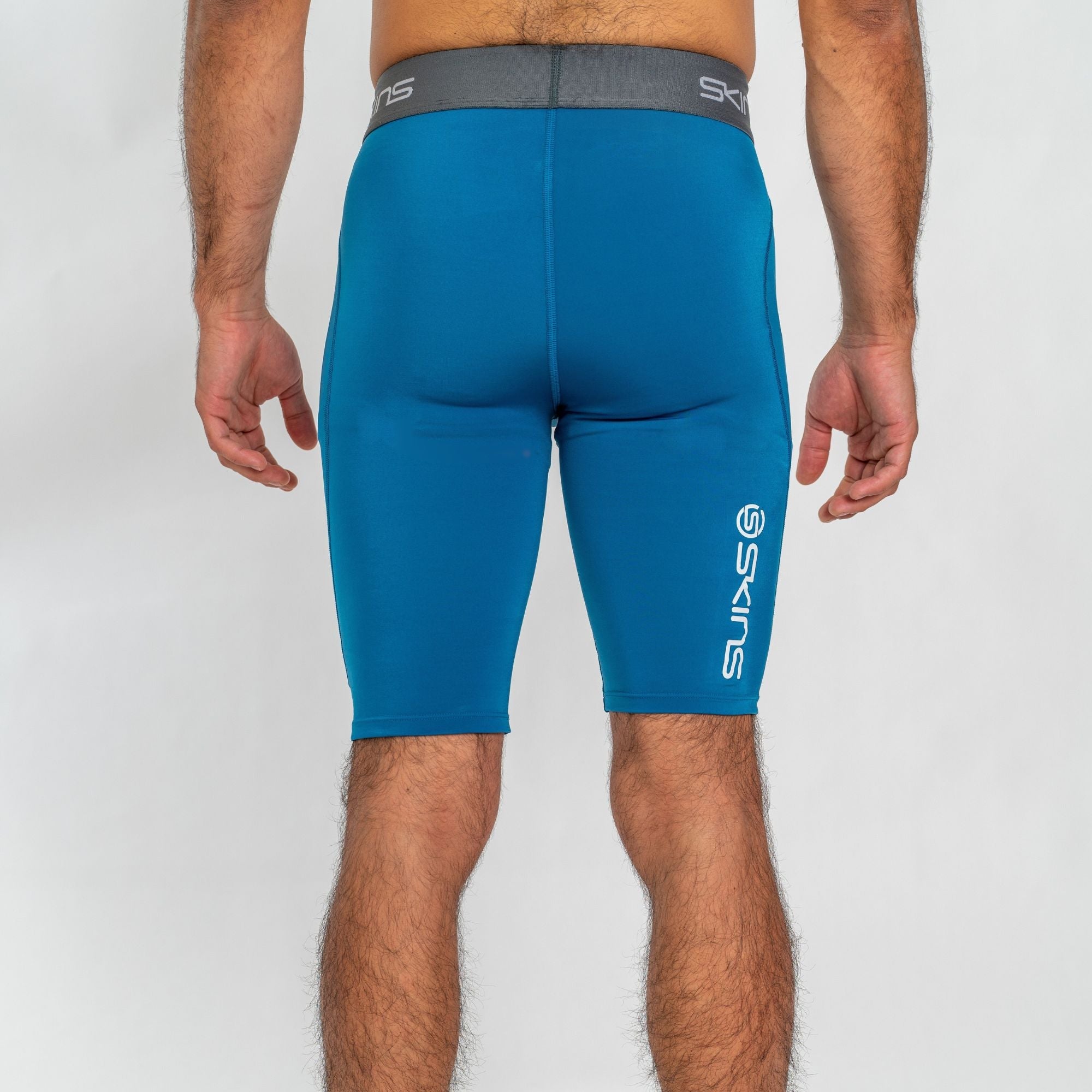 SKINS Men's Series-1 Half Tight Teal Blue