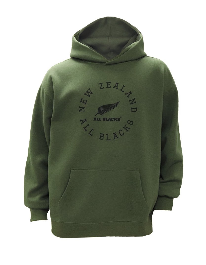 All Blacks NZ Logo Hoodie Khaki