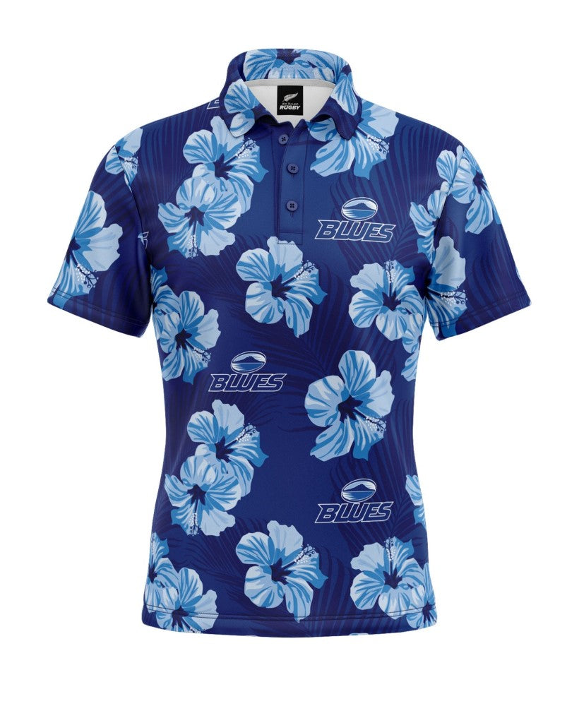 Blues Aloha Golf Polo Shirt