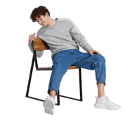 Adidas 3S Fleece Crew Sweat Grey/White