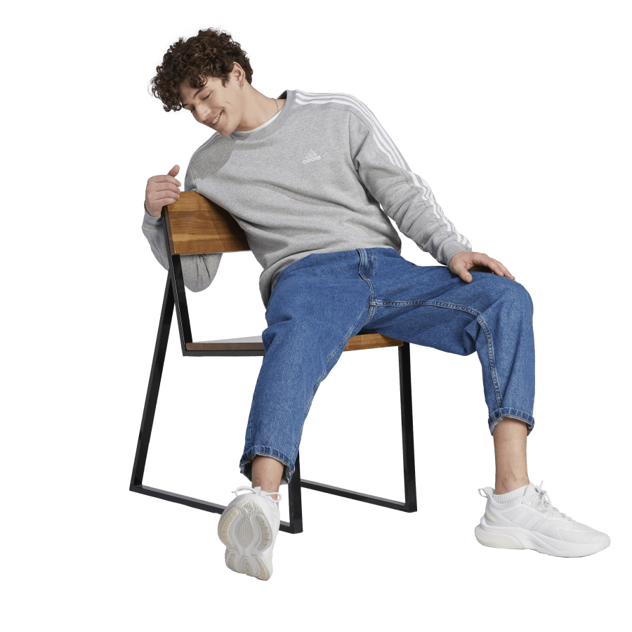 Adidas 3S Fleece Crew Sweat Grey/White