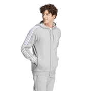 Adidas 3S Fleece Zip Thru Hoodie Grey