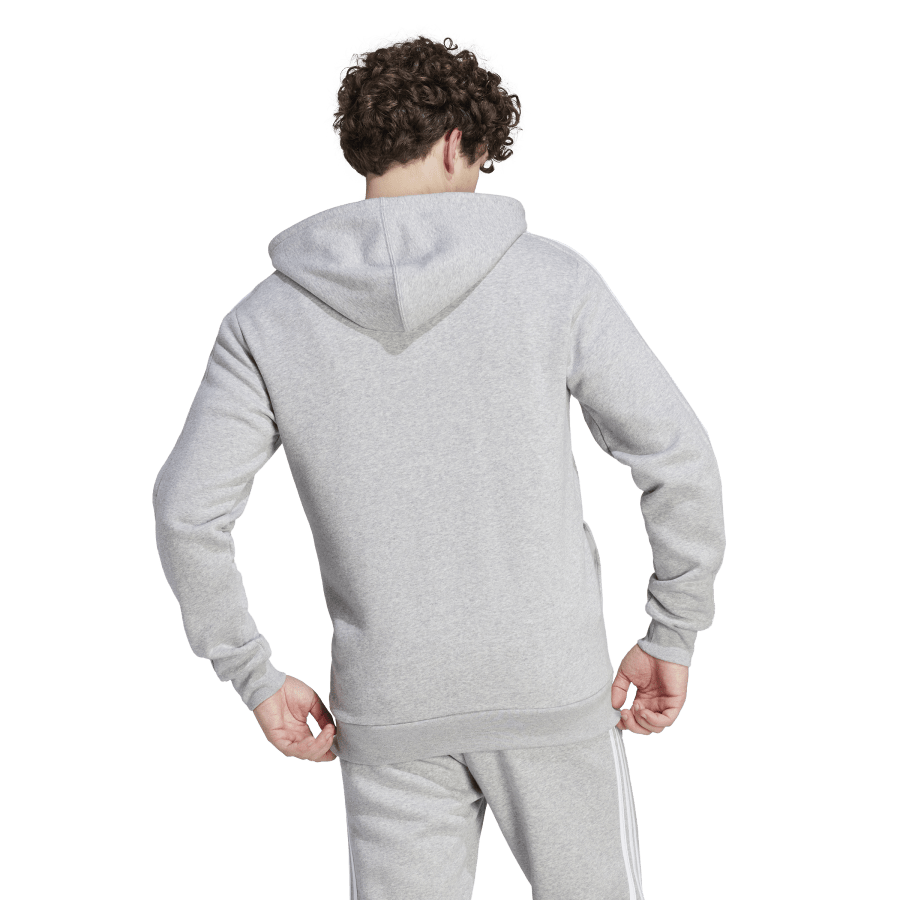 adidas 3S Fleece Zip Thru Hoodie Grey