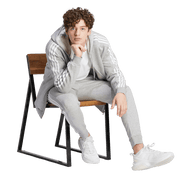 Adidas 3S Fleece Zip Thru Hoodie Grey