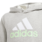 adidas Kid's Ess Big Logo Hoodie Grey/Green Spark