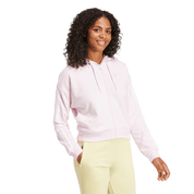Adidas Women's 3-Stripe Full Zip French Terry Hoodie Pink