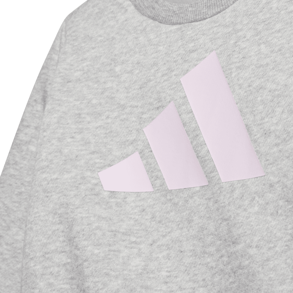 Adidas Toddlers Big Logo Jogger Set Grey/Pink