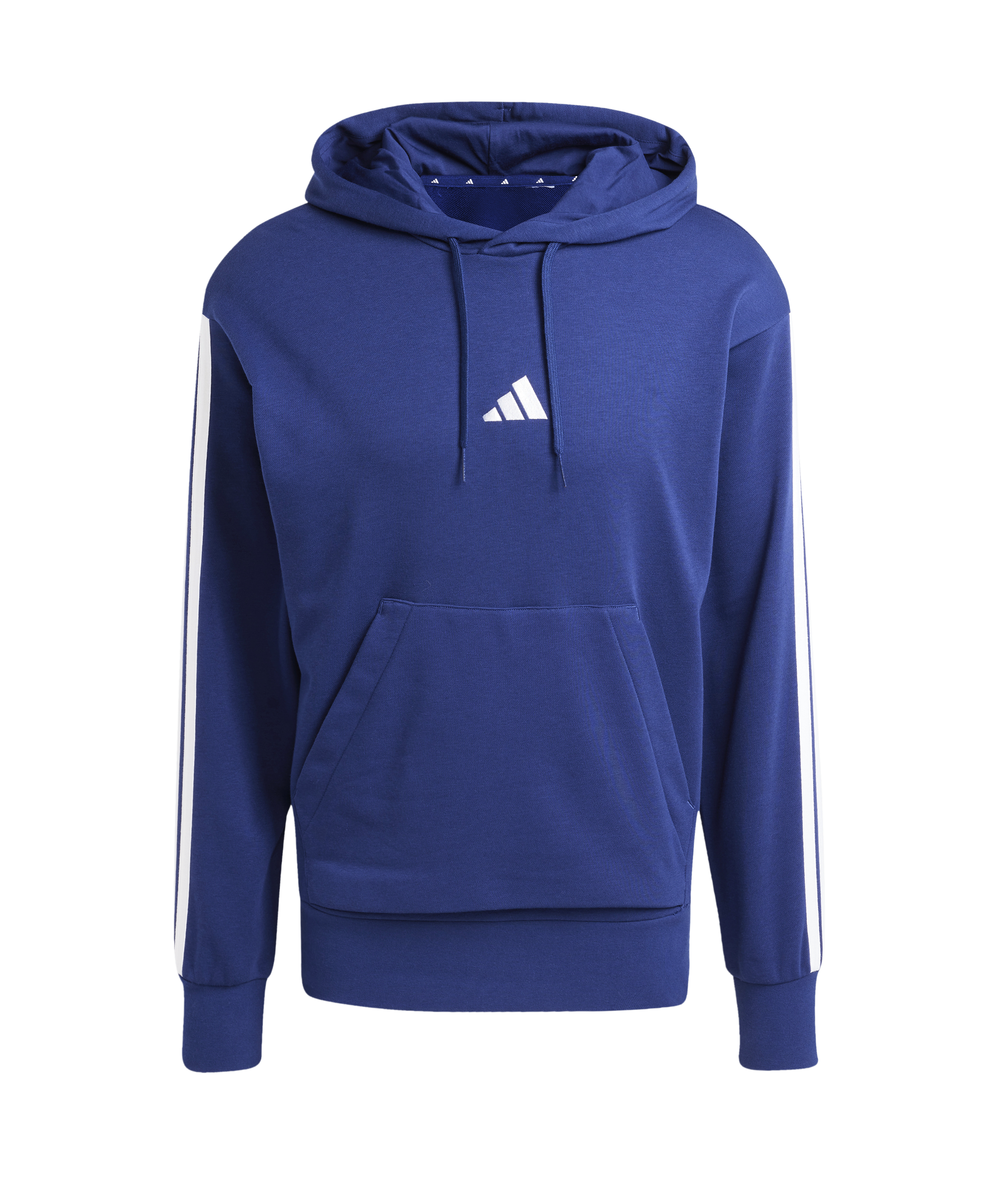 Adidas 3-Stripe French Terry Hoodie Dark Blue
