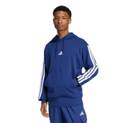 Adidas 3-Stripe French Terry Hoodie Dark Blue
