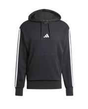 Adidas 3-Stripe French Terry Hoodie Black