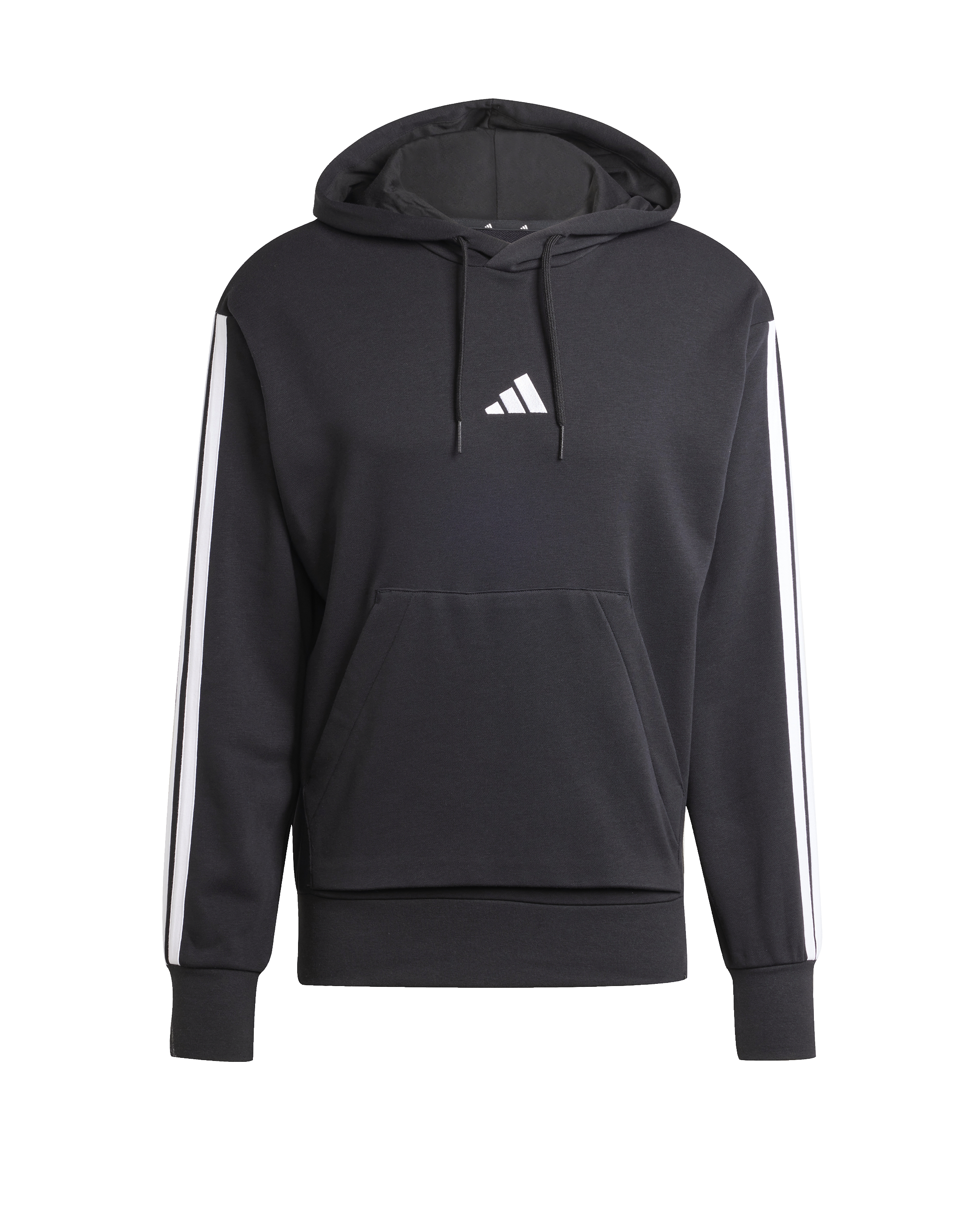 Adidas 3-Stripe French Terry Hoodie Black