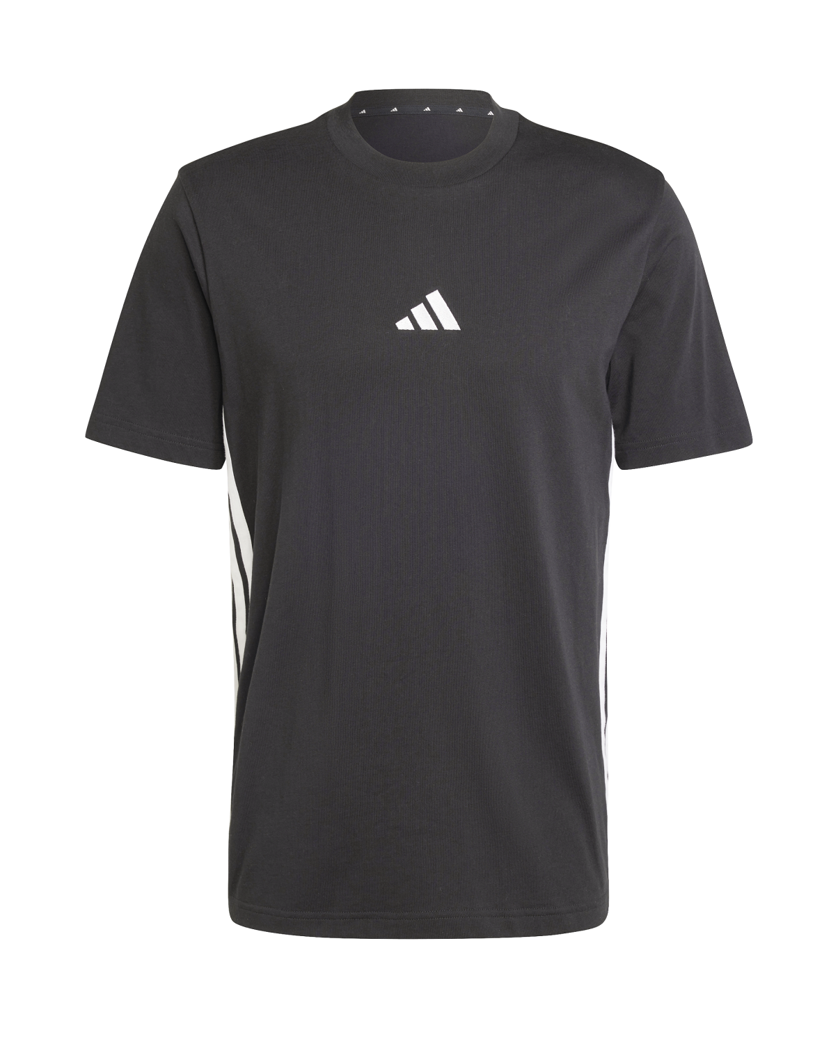 Adidas 3-Stripe Single Jersey T-Shirt Black