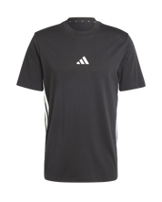 Adidas 3-Stripe Single Jersey T-Shirt Black