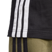 Adidas 3-Stripe Single Jersey T-Shirt Black