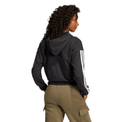 Adidas Womens 3-Stripe Full Zip Hoodie Black