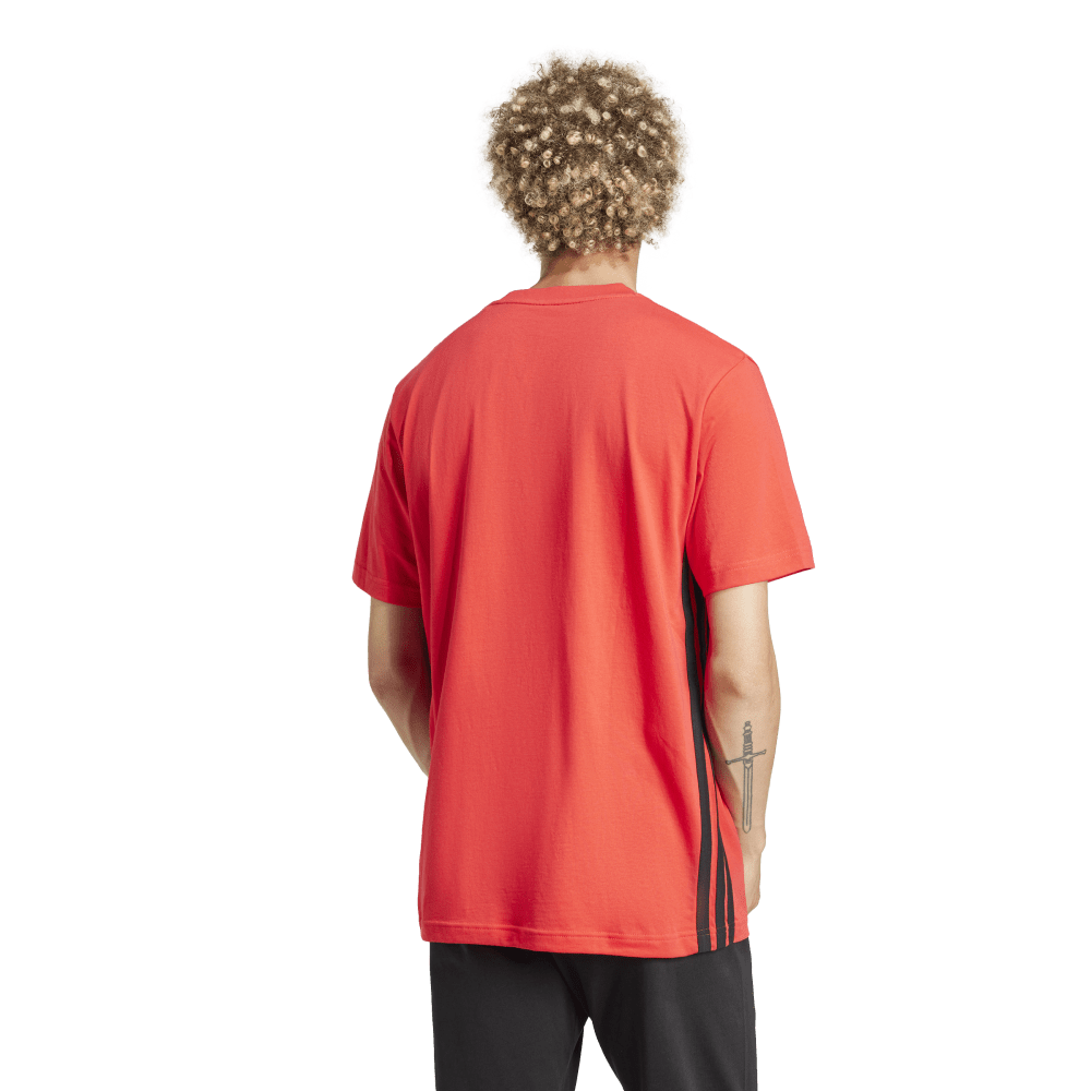 Adidas 3-Stripe Single Jersey T-Shirt Pure Ruby
