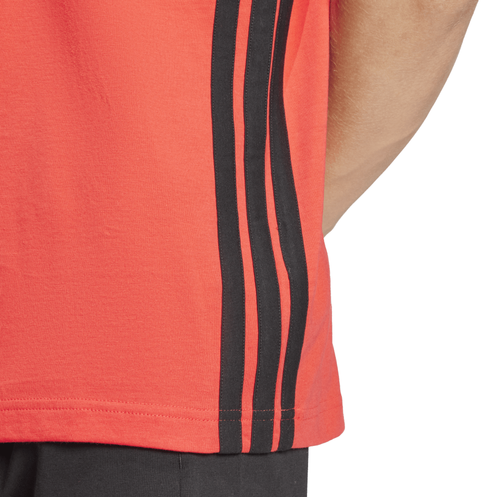 Adidas 3-Stripe Single Jersey T-Shirt Pure Ruby