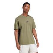 Adidas 3-Stripe Single Jersey T-Shirt Olive