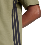 Adidas 3-Stripe Single Jersey T-Shirt Olive