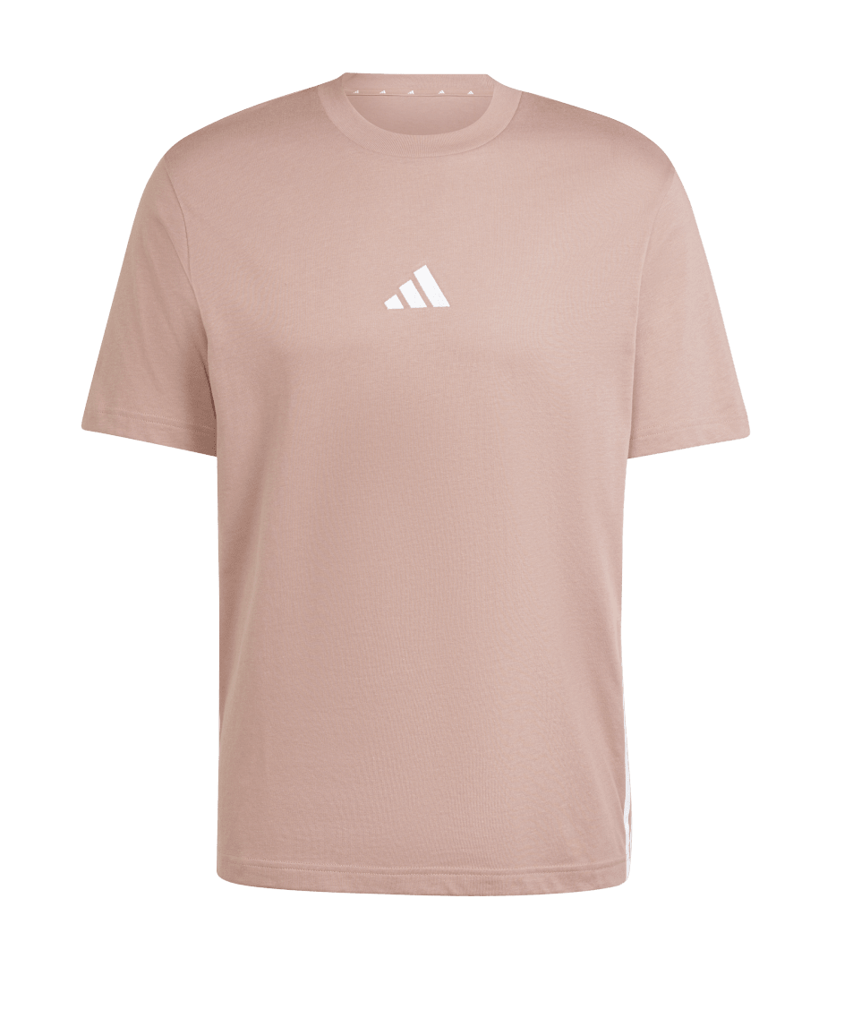 Adidas 3-Stripe Single Jersey T-Shirt Warm Clay