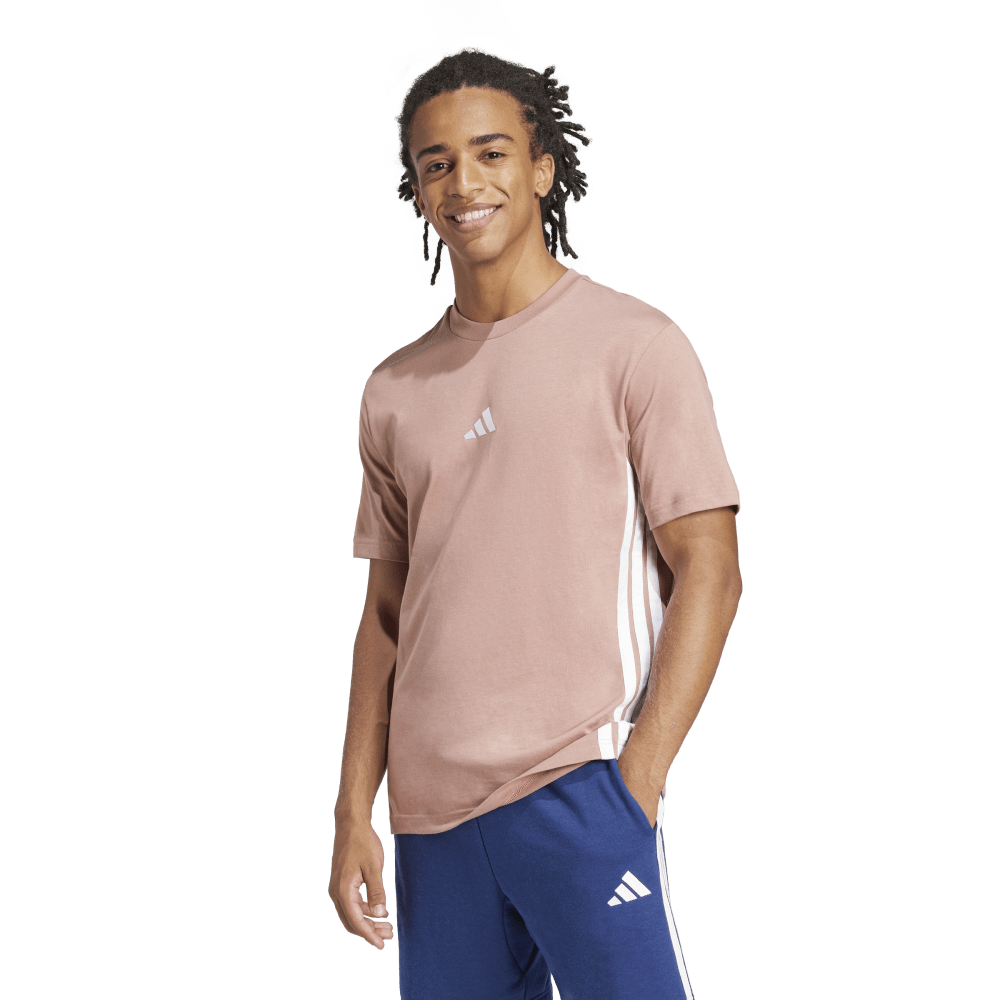 Adidas 3-Stripe Single Jersey T-Shirt Warm Clay