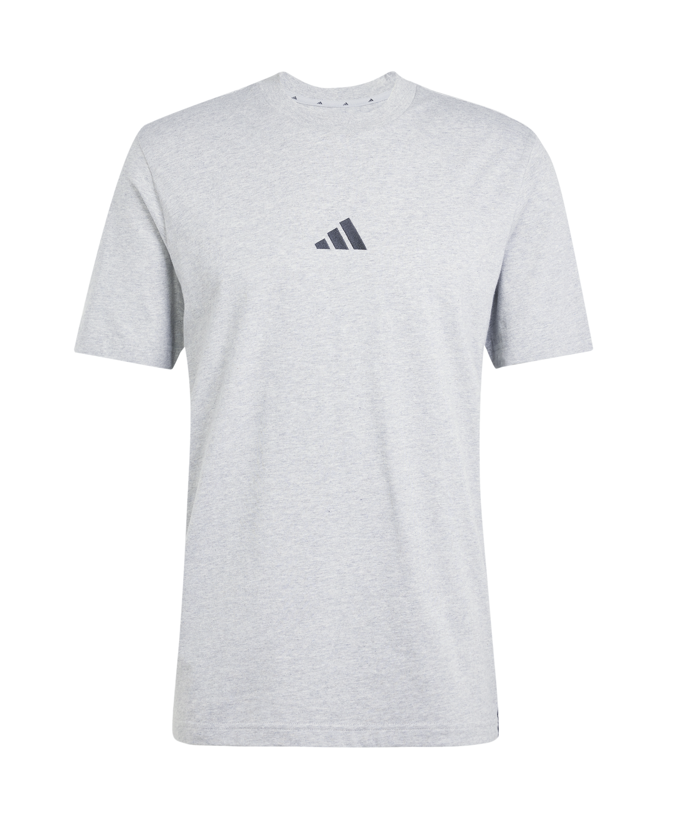 Adidas 3-Stripe Single Jersey T-Shirt Grey
