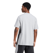 Adidas 3-Stripe Single Jersey T-Shirt Grey