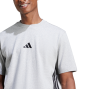 Adidas 3-Stripe Single Jersey T-Shirt Grey