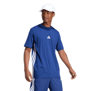 Adidas 3-Stripe Single Jersey T-Shirt Blue