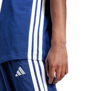 Adidas 3-Stripe Single Jersey T-Shirt Blue