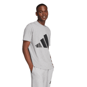 Adidas Big Logo Cotton T-Shirt Grey