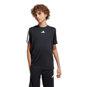 Adidas Kid's Training 3-Stripe T-Shirt Black