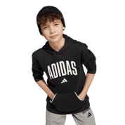 Adidas Kid's Collegiate Typography Hoodie Black