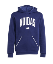 Adidas Kid's Collegiate Typography Hoodie Dark Blue