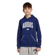 Adidas Kid's Collegiate Typography Hoodie Dark Blue