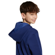 Adidas Kid's Collegiate Typography Hoodie Dark Blue