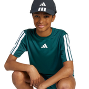 Adidas Kid's Training 3-Stripe T-Shirt Aurora Ivy
