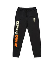 Triple Threat Puff Logo Pant Black/Orange/Cream