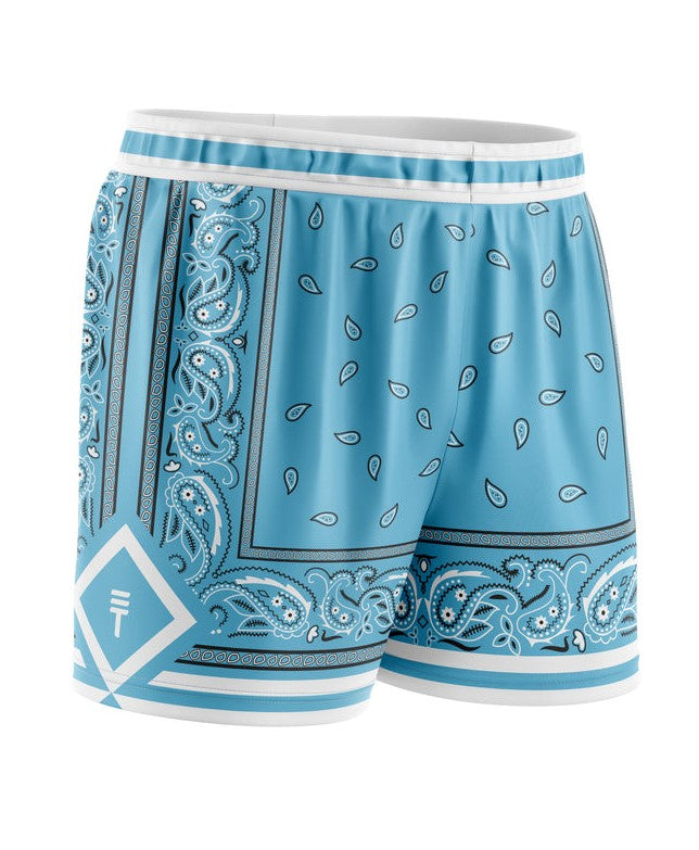 Triple Threat Kids Paisley Short Carolina Blue