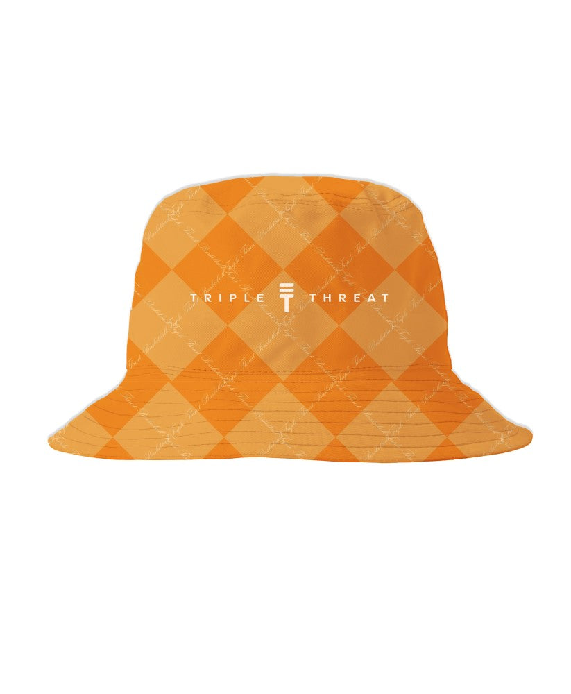 Triple Threat Diamond Bucket Hat Orange