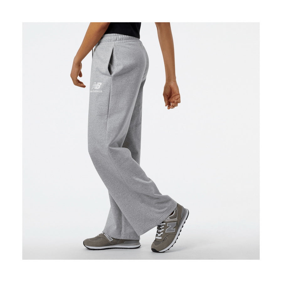 New Balance Women's Essentials French Terry Wide Leg Sweatpant Grey
