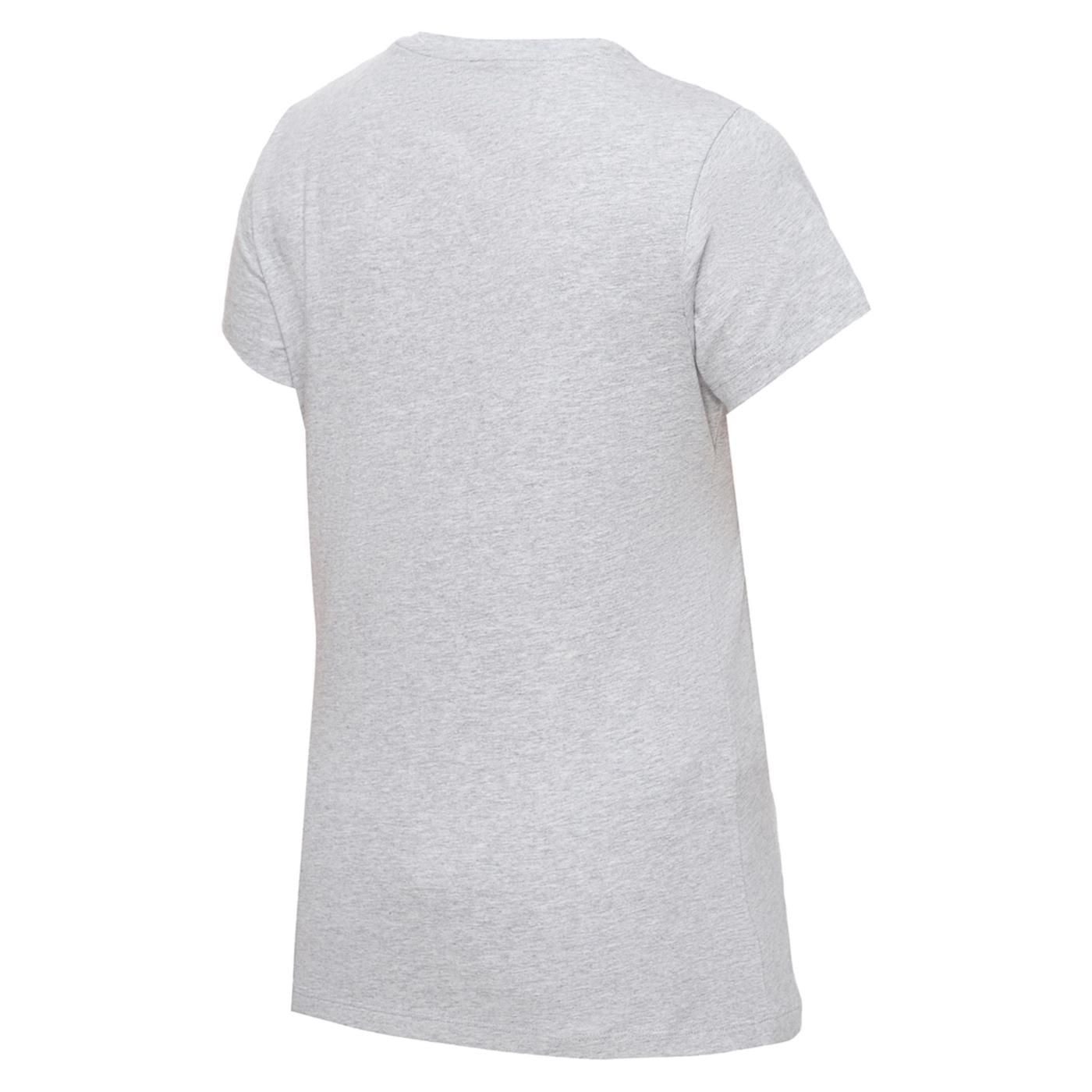 New Balance Women's Essentials Stacked Logo Cotton Athletic Tee Grey