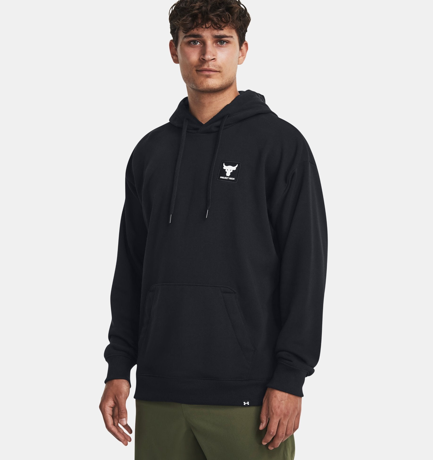 Under Armour Men's Project Rock Heavyweight Terry Hoodie Black