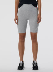 New Balance Women's Essentials Stacked Fitted Short Grey