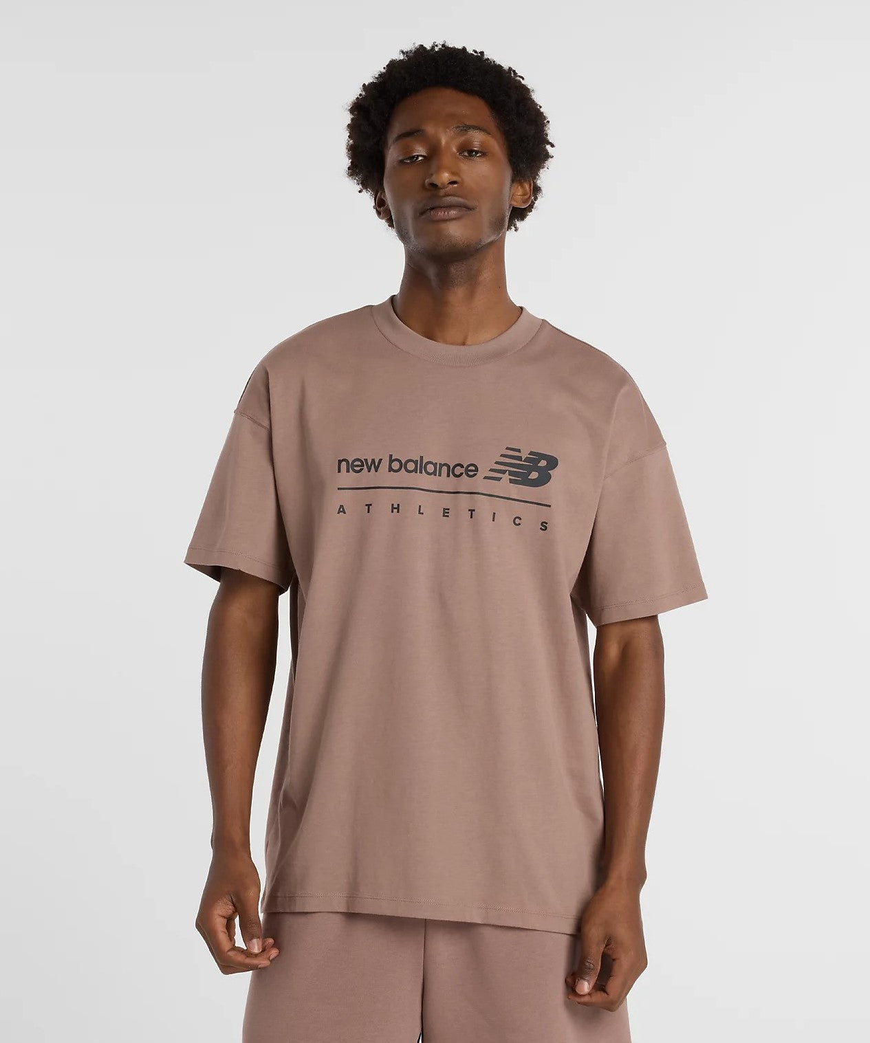New Balance Linear Graphic T-Shirt Earth Shadow