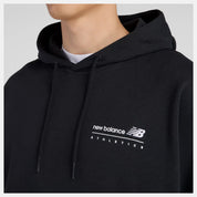 New Balance Linear Graphic French Terry Hoodie Black